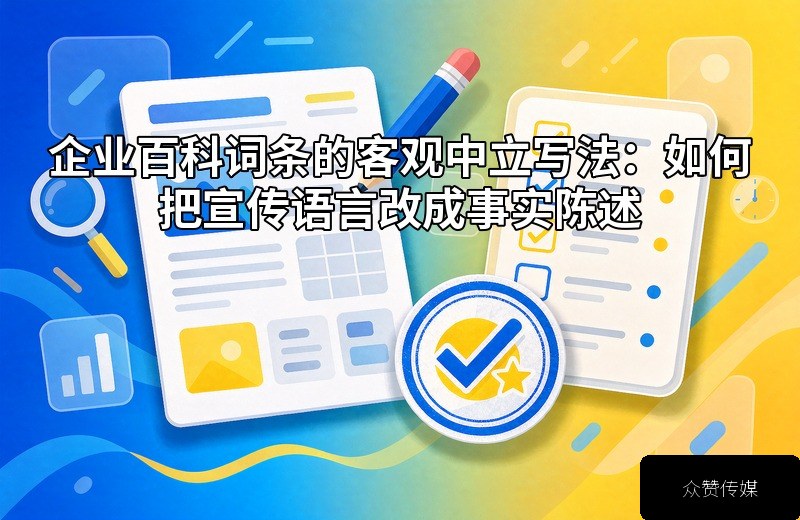 企业百科词条的客观中立写法:如何把宣传语言改成事实陈述配图